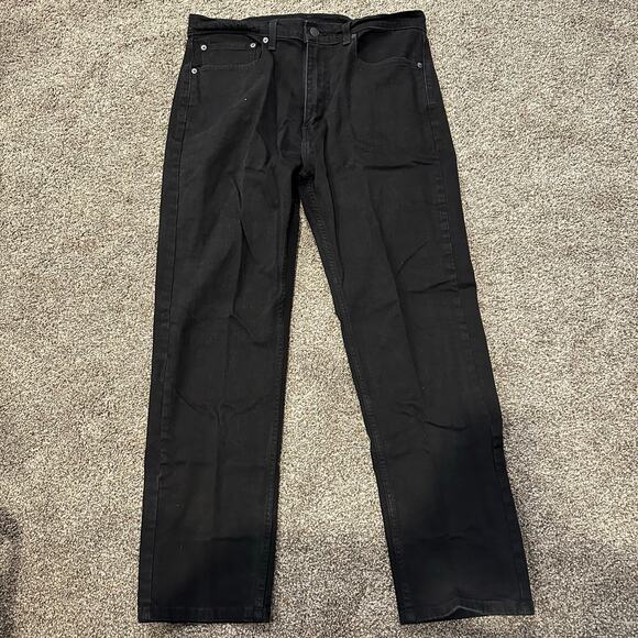 LEVI'S Men's 505 Regular Fit Jeans Size 36X30 In Native Cali Levi's Flex Black - Picture 2 of 13
